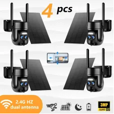 4pcs Hawkray Solar Security Wireless Outdoor Camera